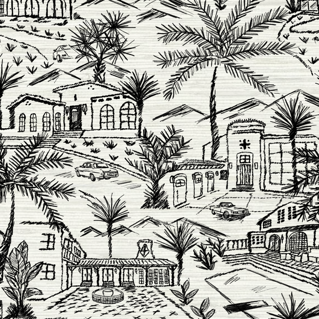 Lockridge Estate Mini Mid-Century Toile Wallpaper