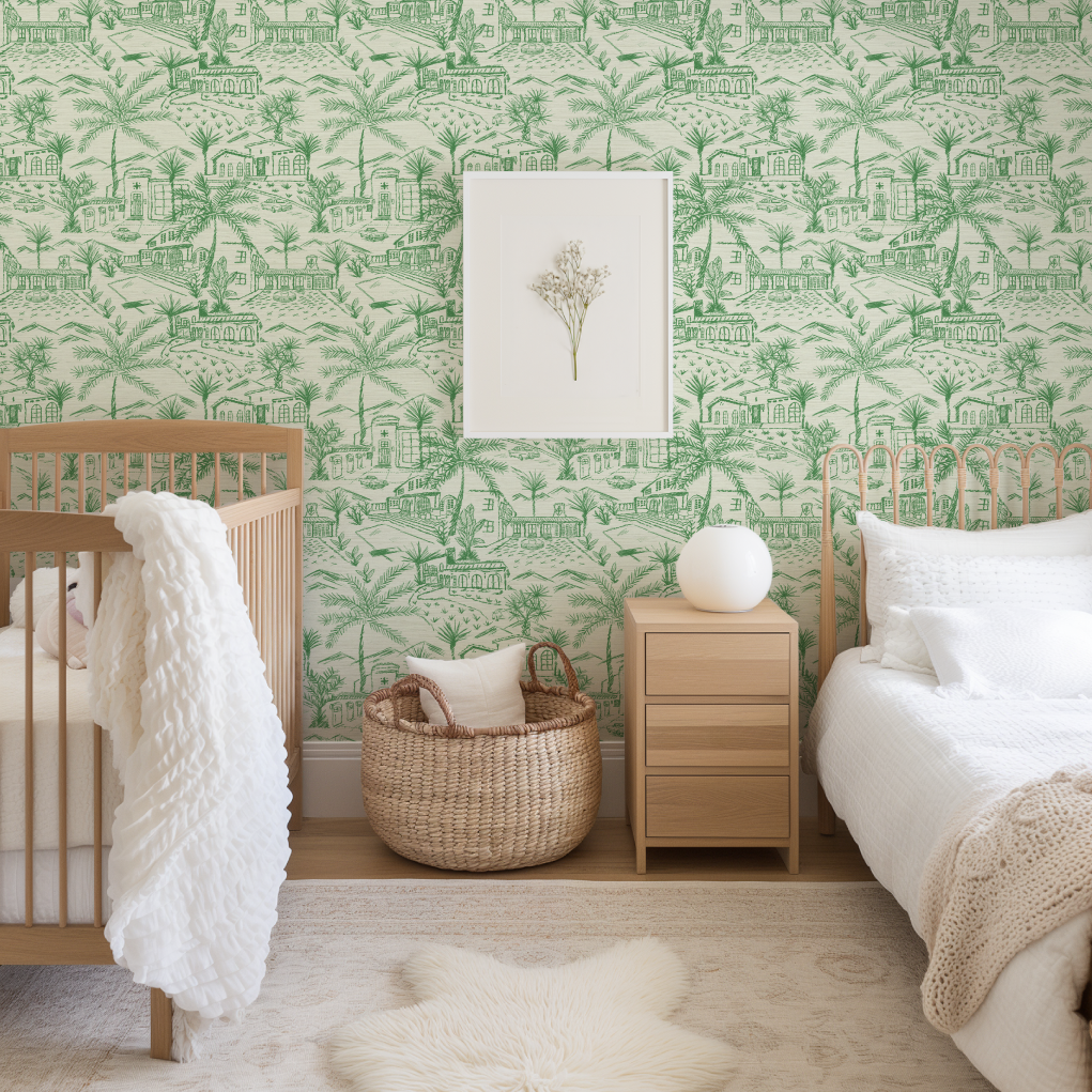 Lockridge Estate Mini Mid-Century Toile Wallpaper