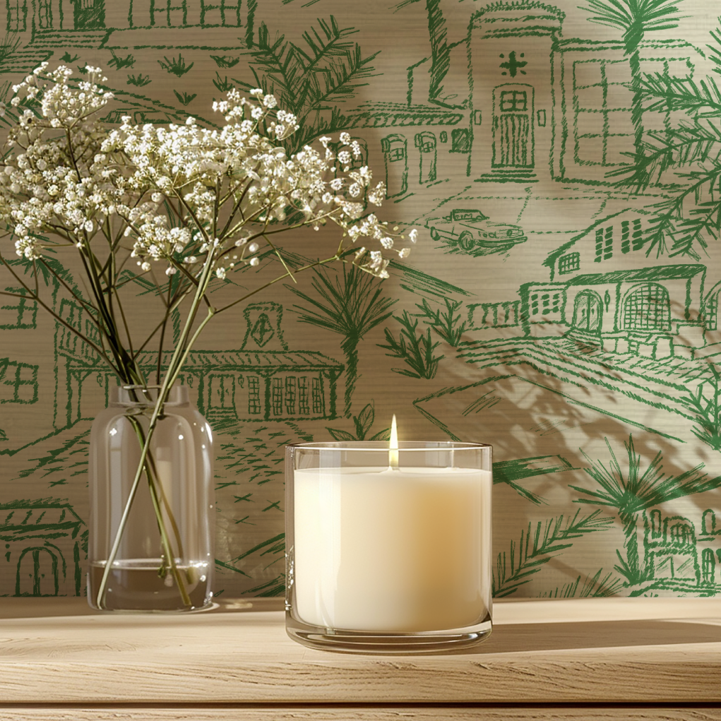 Lockridge Estate Mini Mid-Century Toile Wallpaper