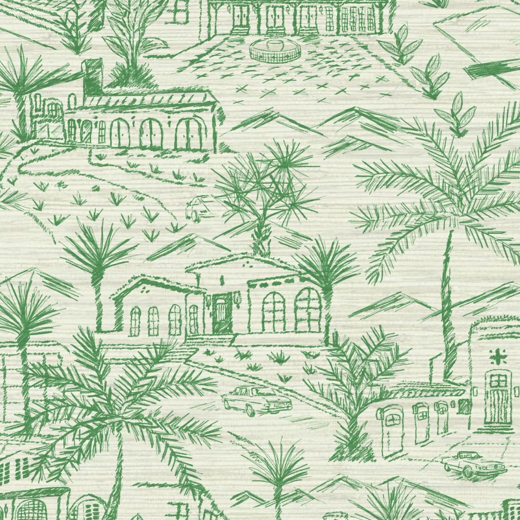 Lockridge Estate Mini Mid-Century Toile Wallpaper