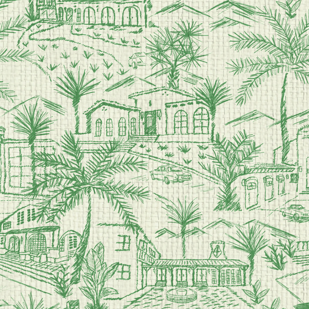 Lockridge Estate Mini Mid-Century Toile Wallpaper