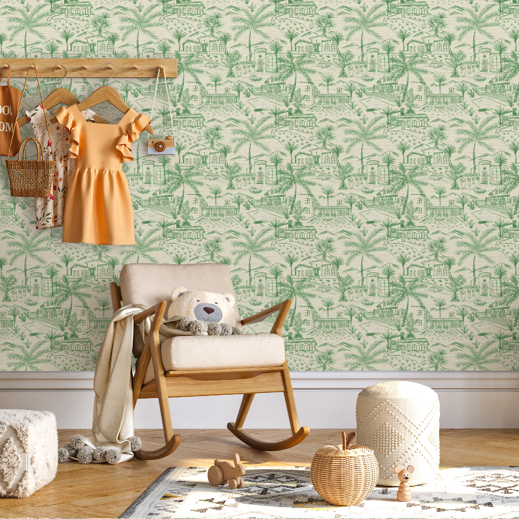 Lockridge Estate Mini Mid-Century Toile Wallpaper