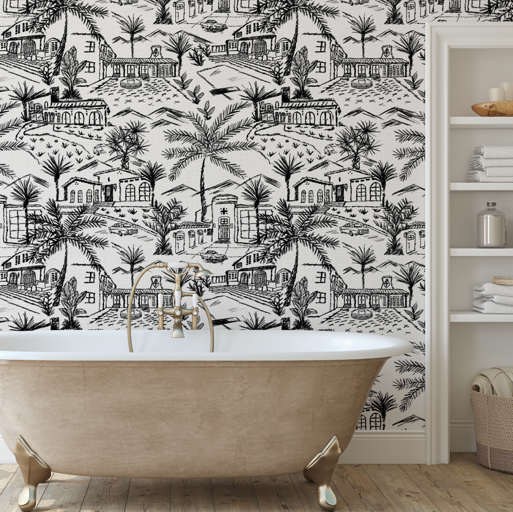 Lockridge Estate Mid-Century Toile Wallpaper