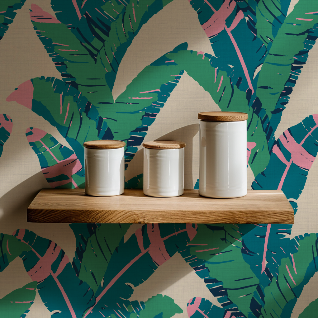 Mighty Jungle Palm Leaf Wallpaper