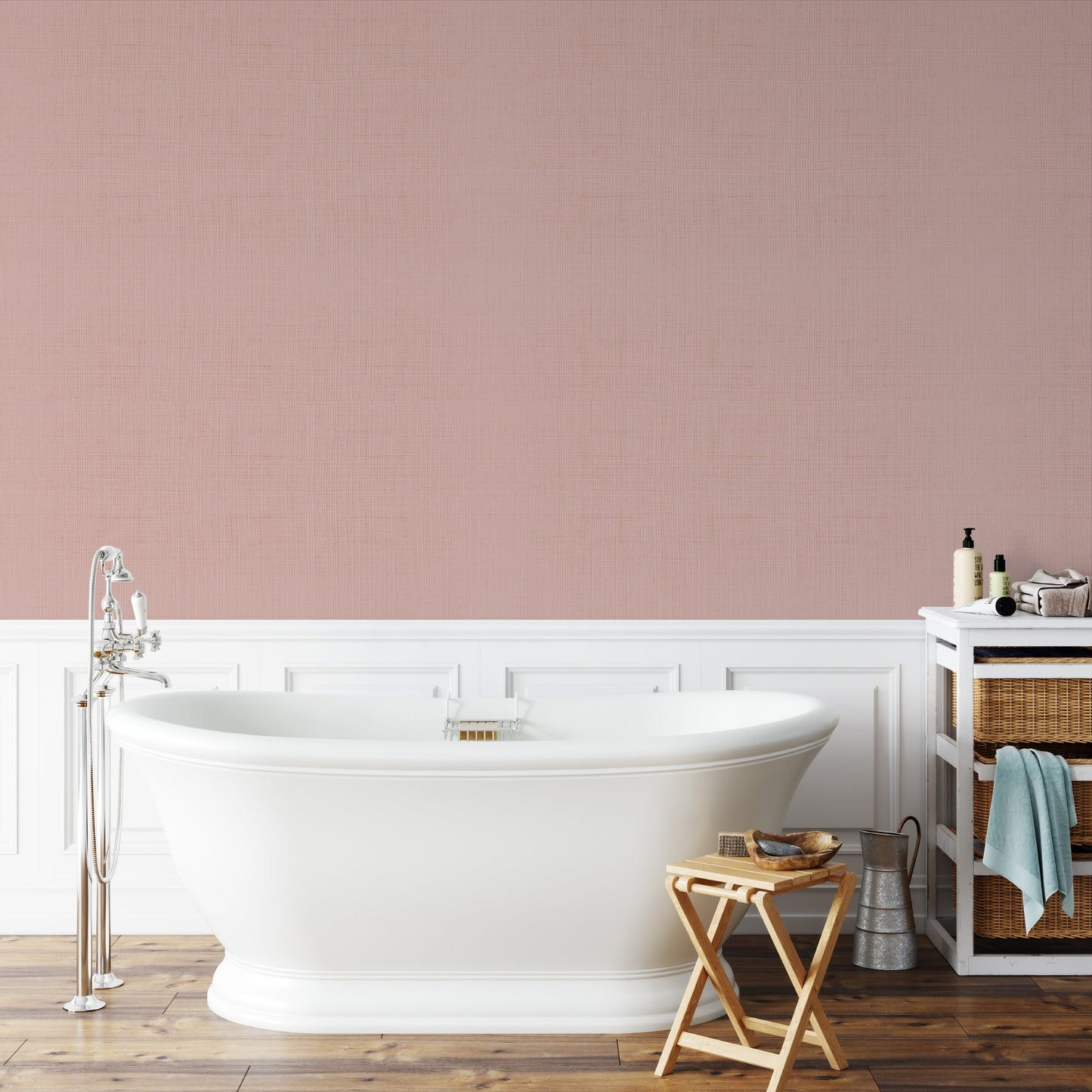 Pixie Dust Pink Dyed Sisal Wallpaper