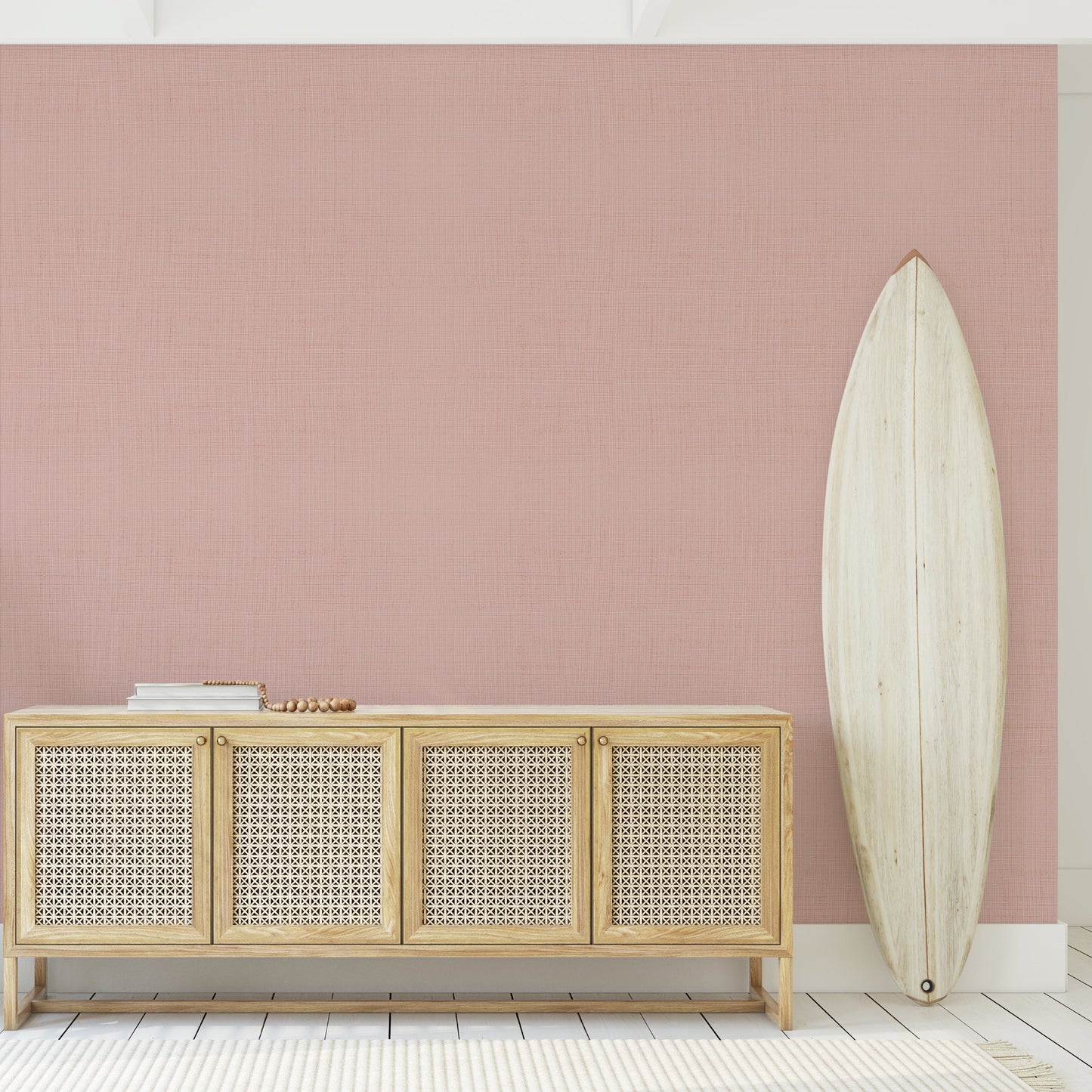 Pixie Dust Pink Dyed Sisal Wallpaper