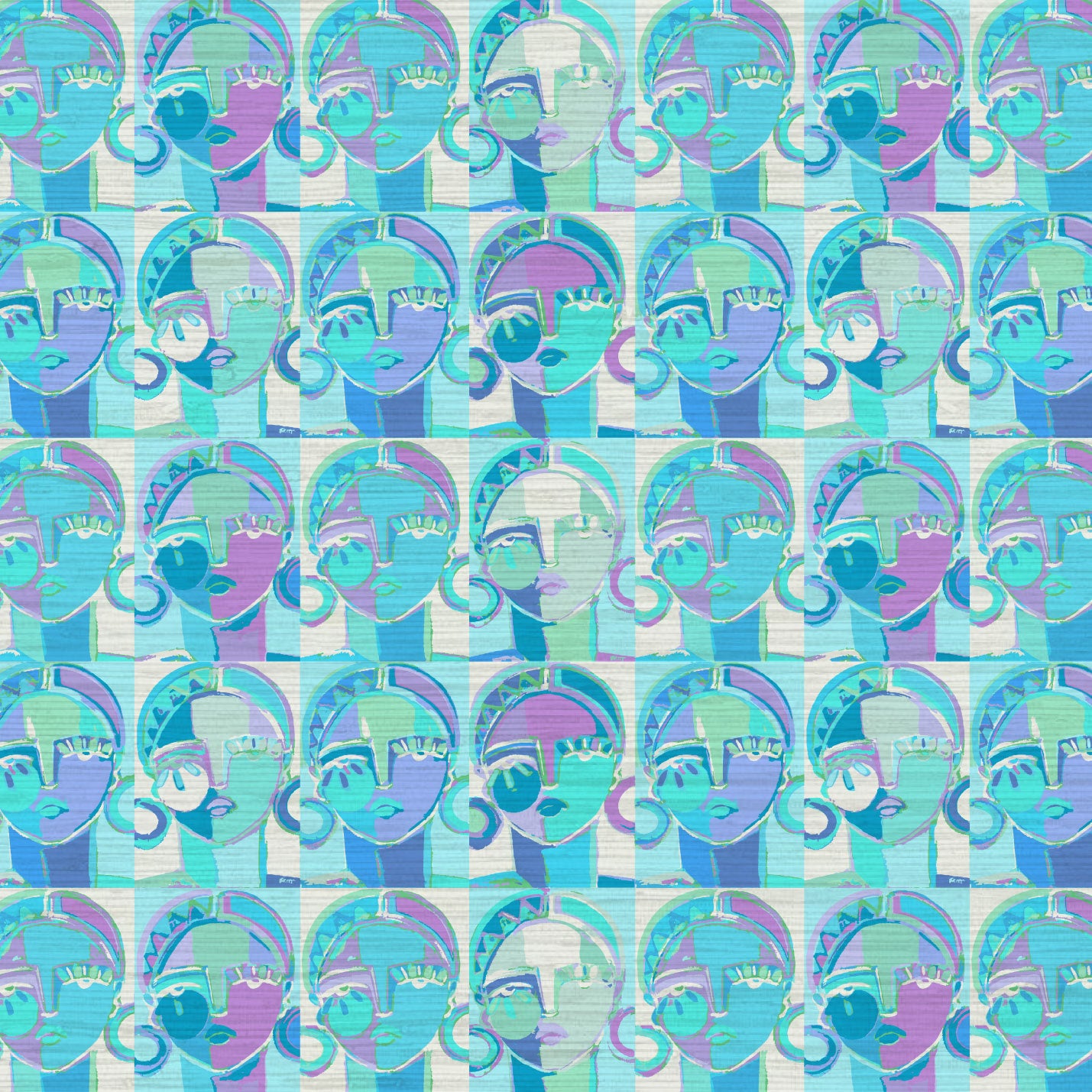 Pop Portrait Women Wallpaper by Brittany Atkinson