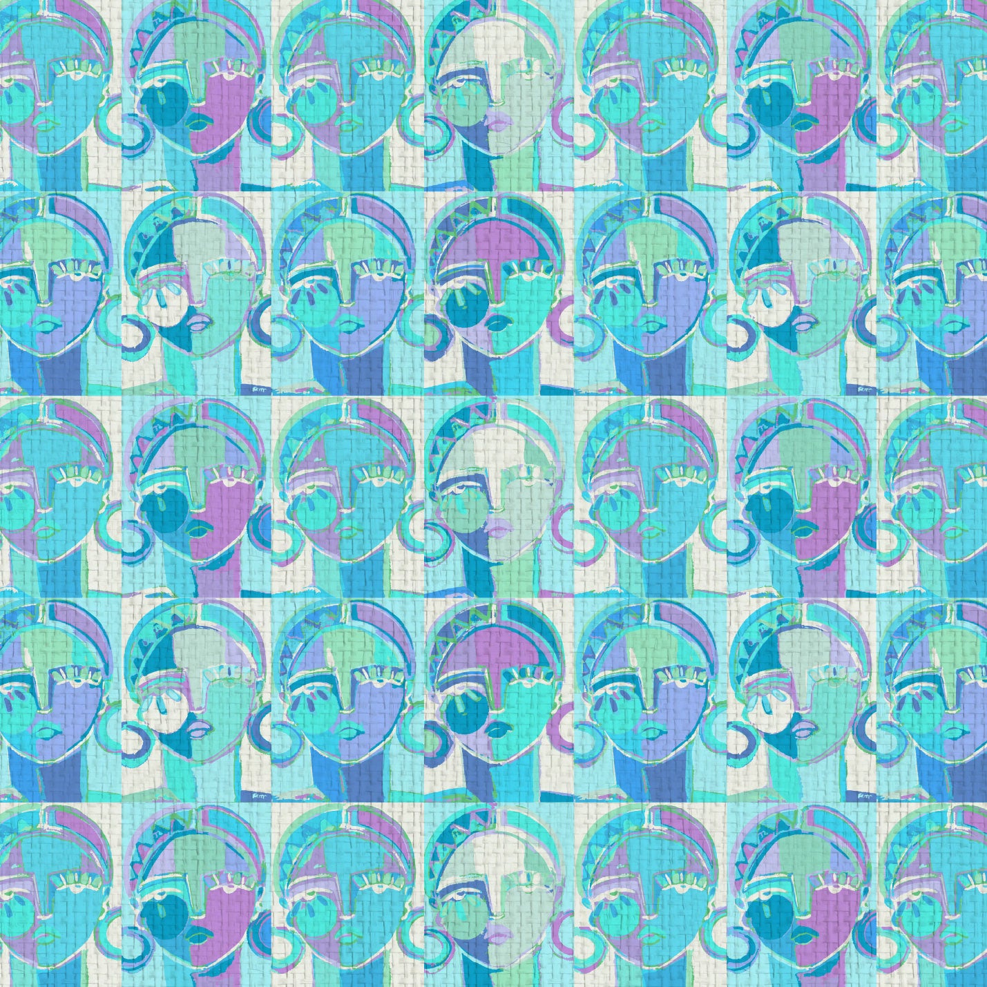 Pop Portrait Women Wallpaper by Brittany Atkinson