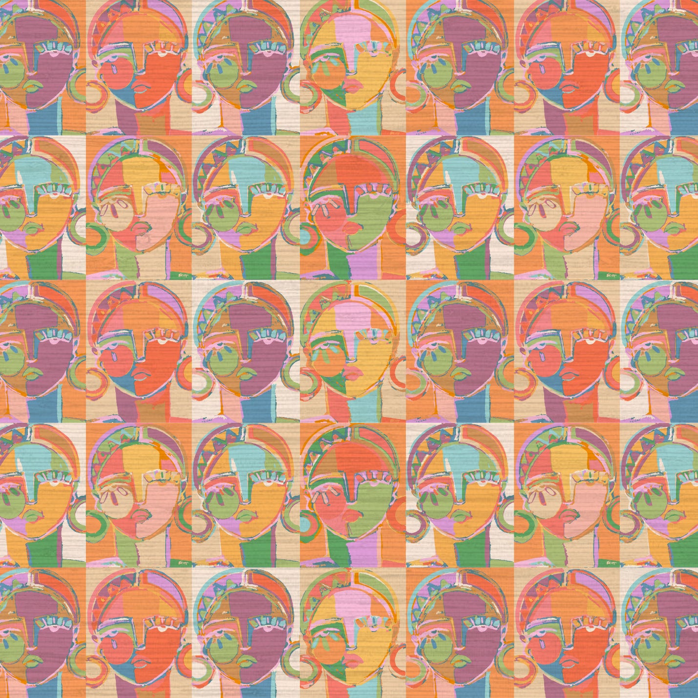 Pop Portrait Women Wallpaper by Brittany Atkinson