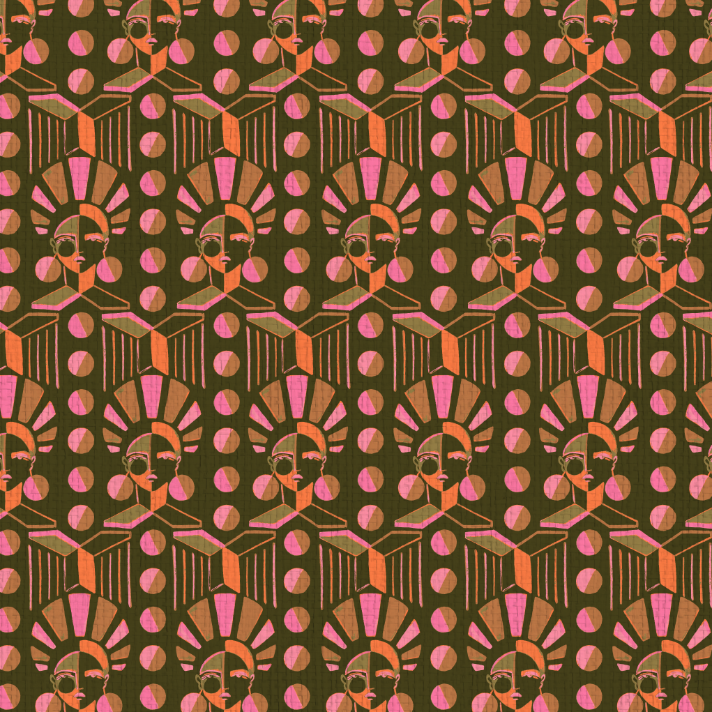 Retro Luxe Geo Women Wallpaper by Brittany Atkinson