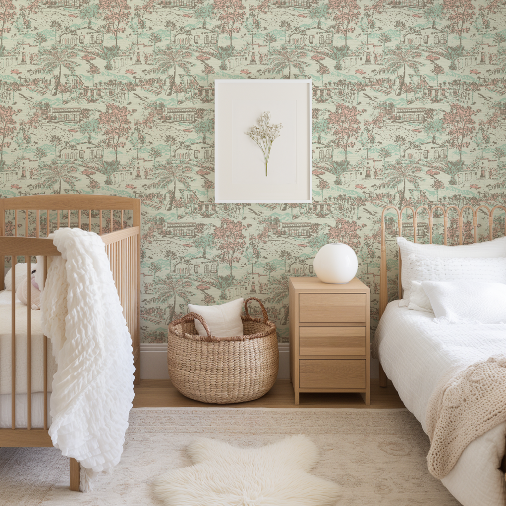 Room With A View Scenic Toile Wallpaper