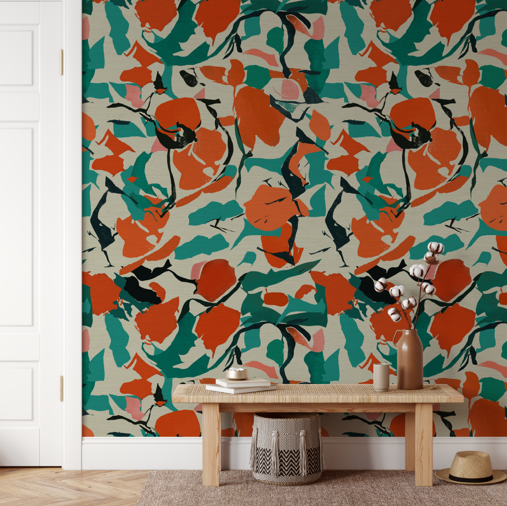 Eden Abstract Art Wallpaper by Natalie Westbrook