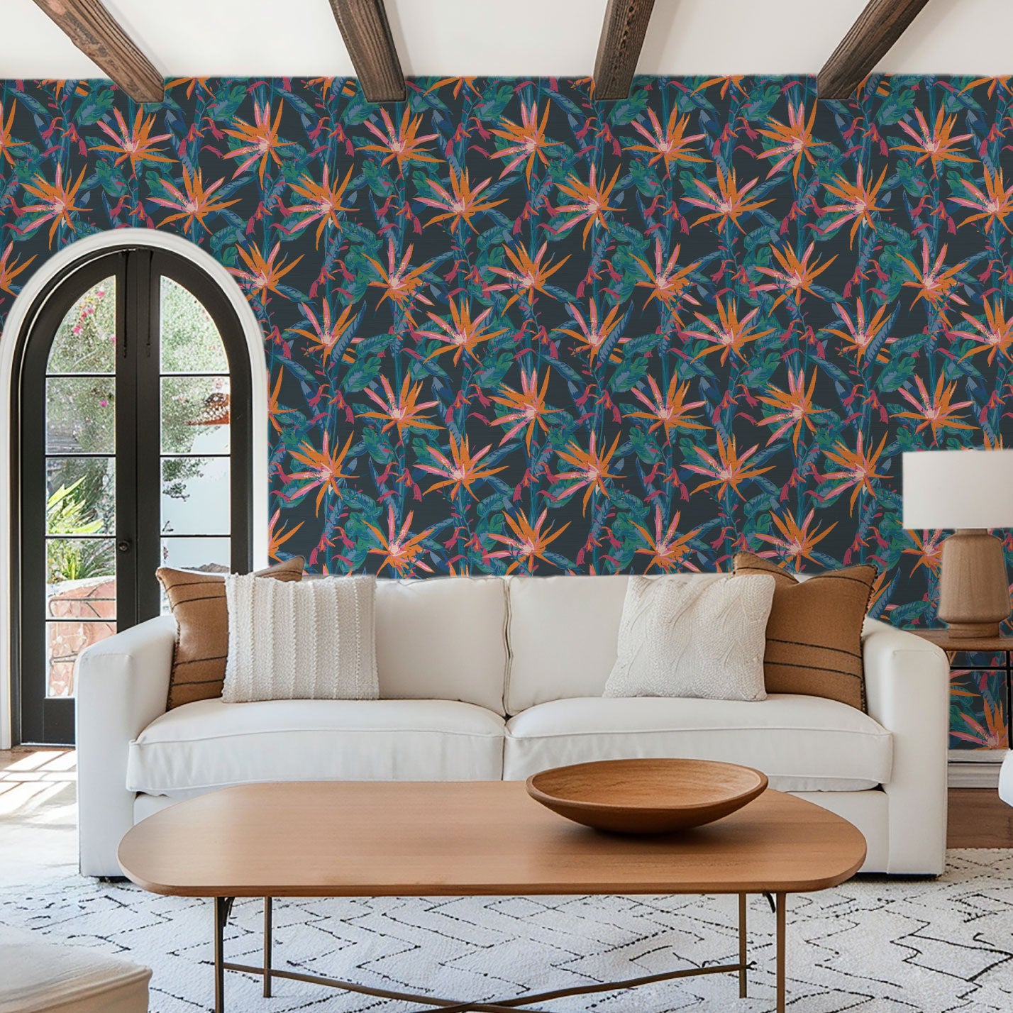 Smooth Operator Tropical Floral Wallpaper