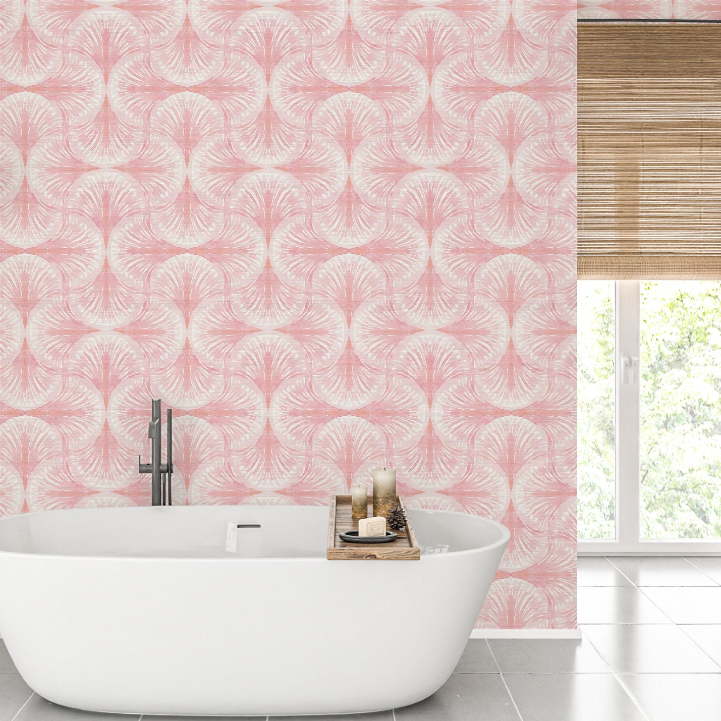South Beach Watercolor Seashell Wallpaper by Little Blue Designs