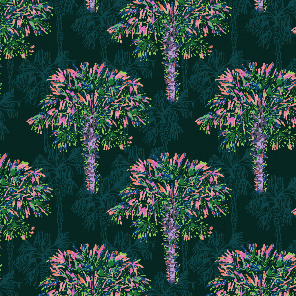 Summer of '69 Palm Tree Wallpaper