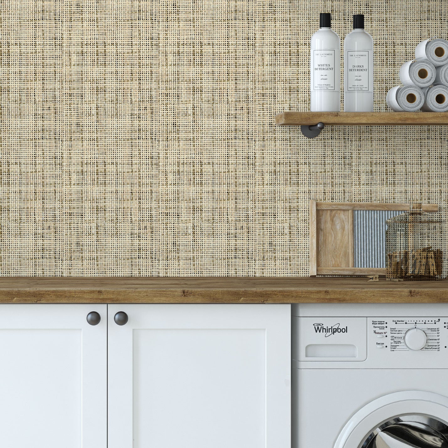 The Dark Crystal in Black and Tan Textured Paperweave Wallpaper