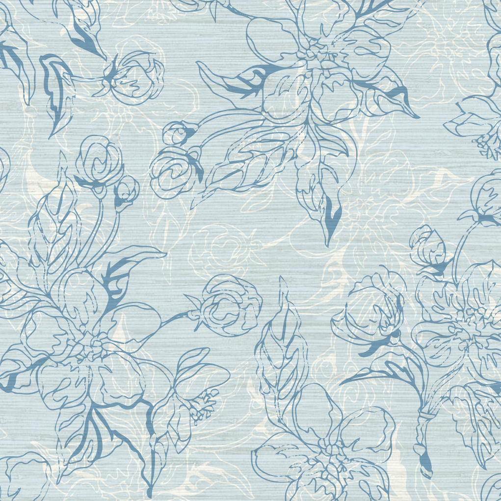 The Thin Line Floral Wallpaper