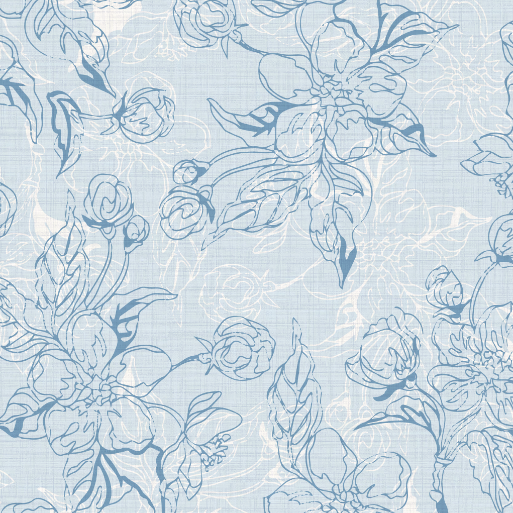 The Thin Line Floral Wallpaper