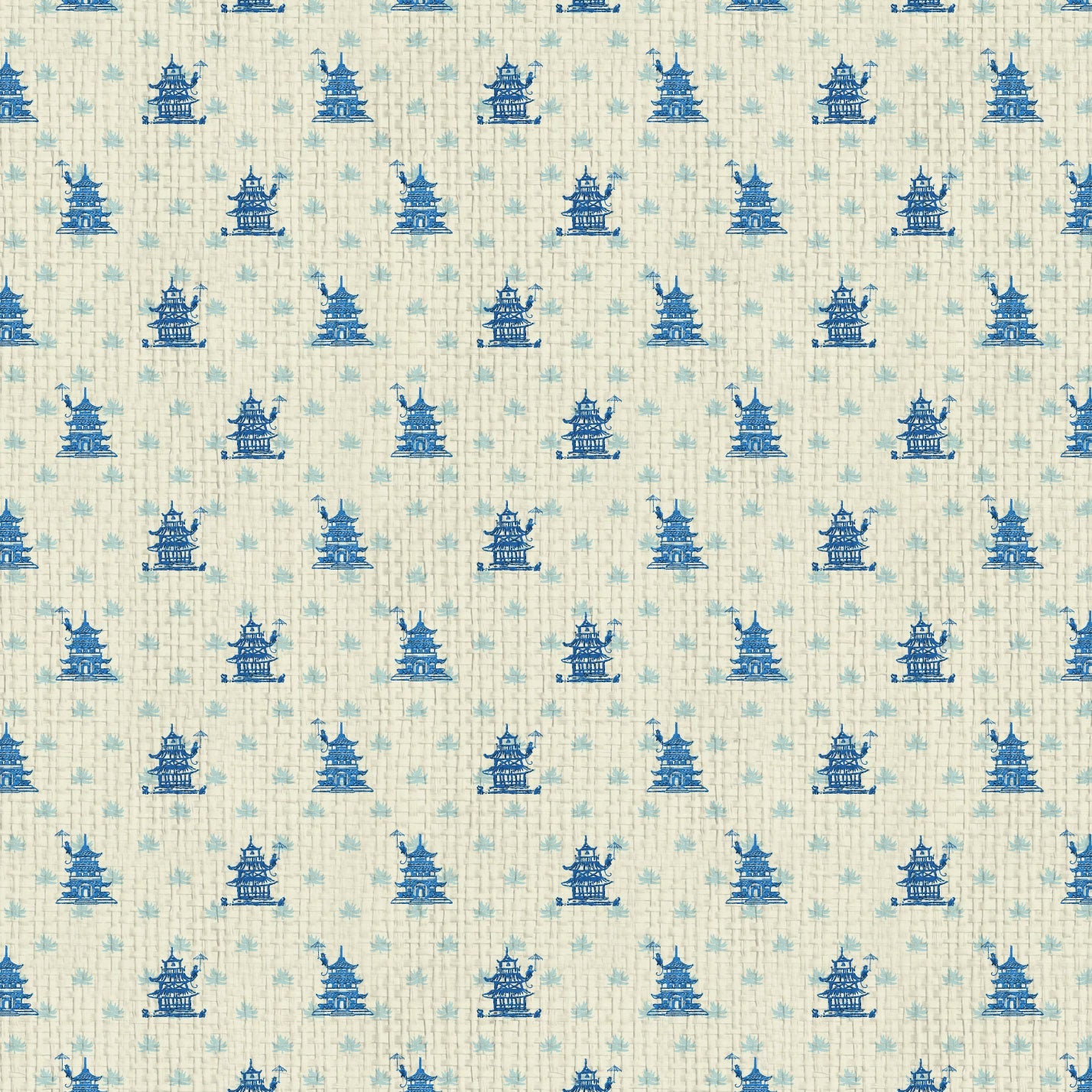 wallpaper Natural Textured Eco-Friendly Non-toxic High-quality Sustainable Interior Design Bold Custom Tailor-made Retro chic Grandmillennial Maximalism Traditional Dopamine decor french blue cream royal off-white chintz chinoiserie asian inspired pagoda chinese stripe geo geometric paper weave paperweave basketweave basket weave