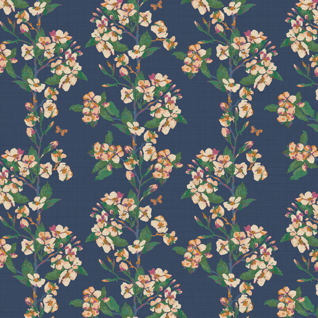 Wanna Be Adored Floral Stripe Wallpaper