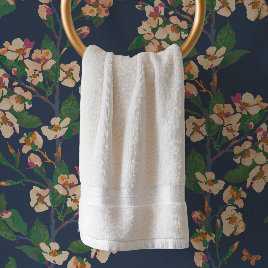 Wanna Be Adored Floral Stripe Wallpaper