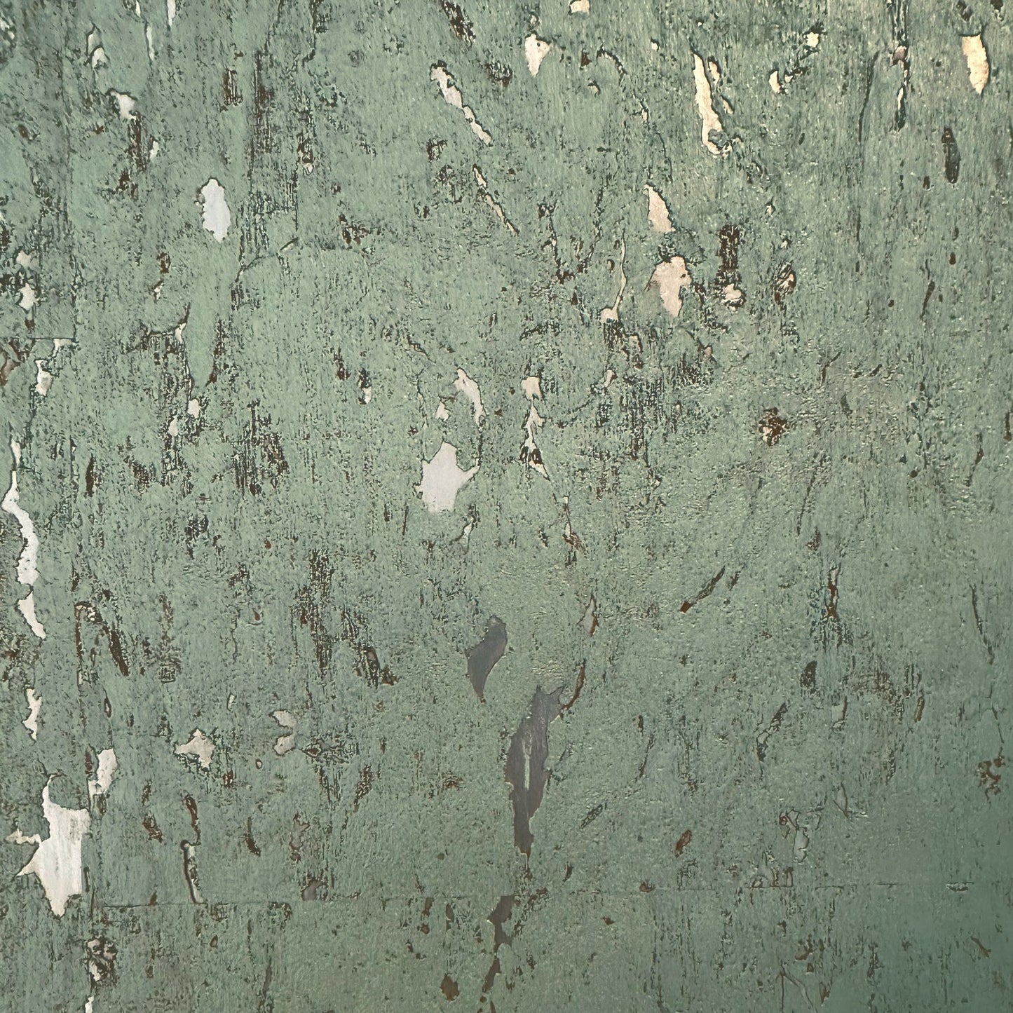 Natural Textured Eco-Friendly Non-toxic High-quality Sustainable practices Sustainability Interior Design Wall covering Bold Wallpaper Custom Tailor-made Retro chic cork nature luxury metallic shiny wood timeless coastal vacation interior design grain high-end moss green silver earthtone painted metallic