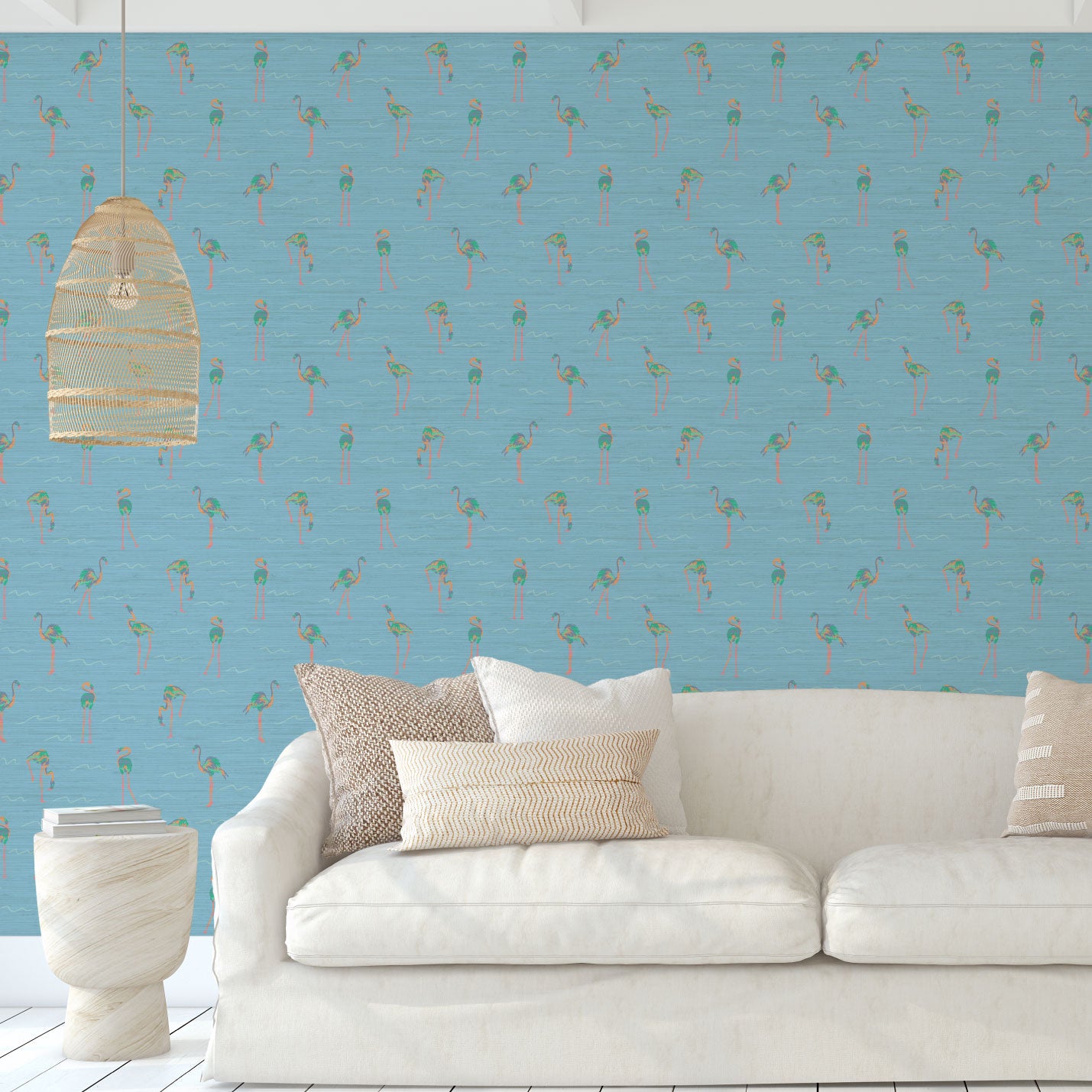 A Flock of Flamingos Wallpaper