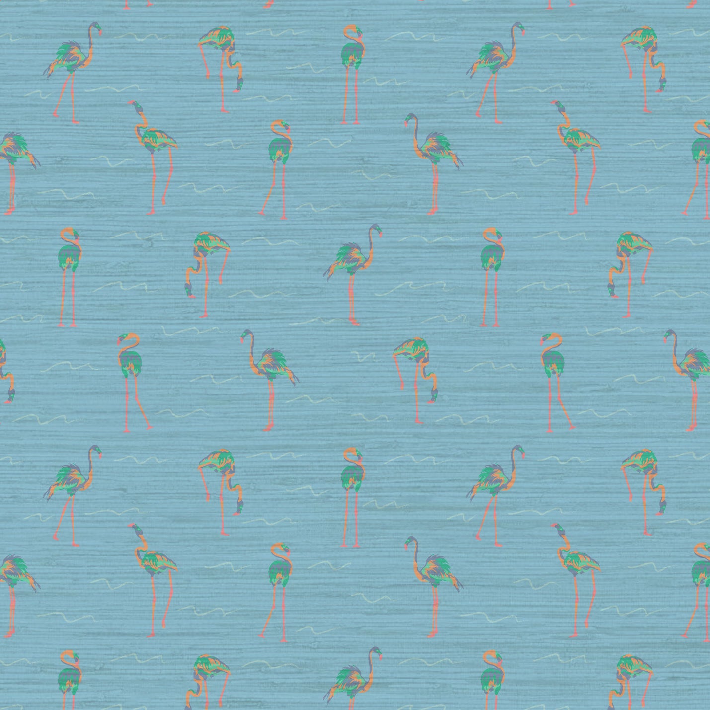 A Flock of Flamingos Wallpaper