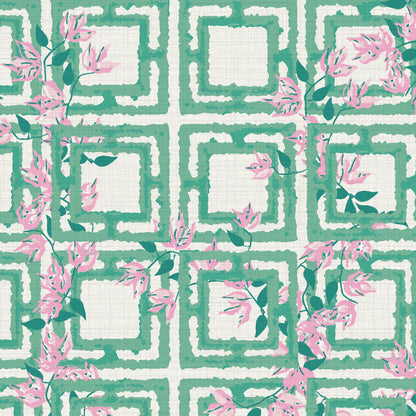 Against the Wind Breeze Block Floral Wallpaper
