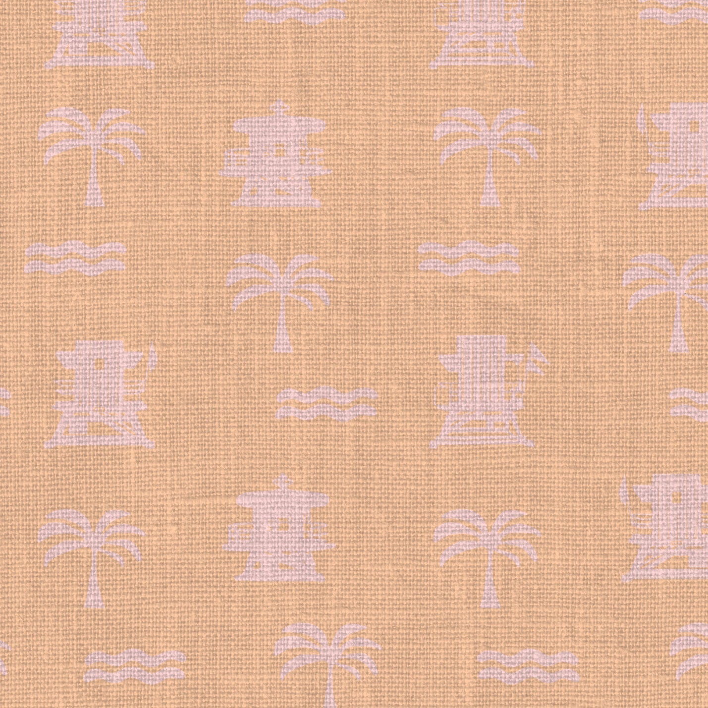 Natural Textured Eco-Friendly Non-toxic High-quality Sustainable practices Sustainability Interior Design Wall covering wallpaper grid seaside coastal seashore waterfront vacation home styling retreat relaxed beach vibes beach cottage shoreline oceanfront nautical tropical ocean waves palm tree lifeguard stand mini print custom interior design beach house sunset orange tangerine coral light pink baby linen