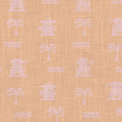 Natural Textured Eco-Friendly Non-toxic High-quality Sustainable practices Sustainability Interior Design Wall covering wallpaper grid seaside coastal seashore waterfront vacation home styling retreat relaxed beach vibes beach cottage shoreline oceanfront nautical tropical ocean waves palm tree lifeguard stand mini print custom interior design beach house sunset orange tangerine coral light pink baby linen