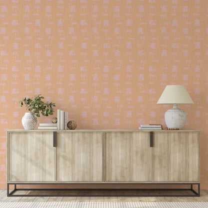Baywatch Beach Stand Linen Wallpaper