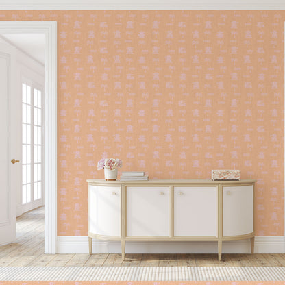 Baywatch Beach Stand Linen Wallpaper