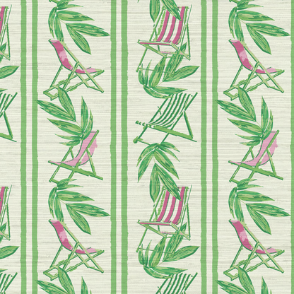 Beachcomber Striped Beach Chairs Wallpaper