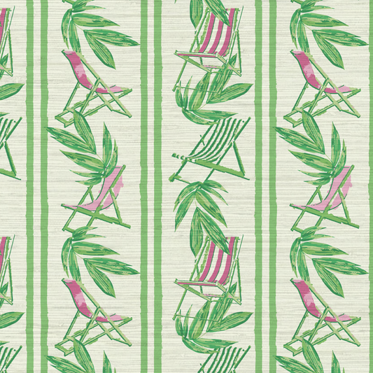 Beachcomber Striped Beach Chairs Wallpaper