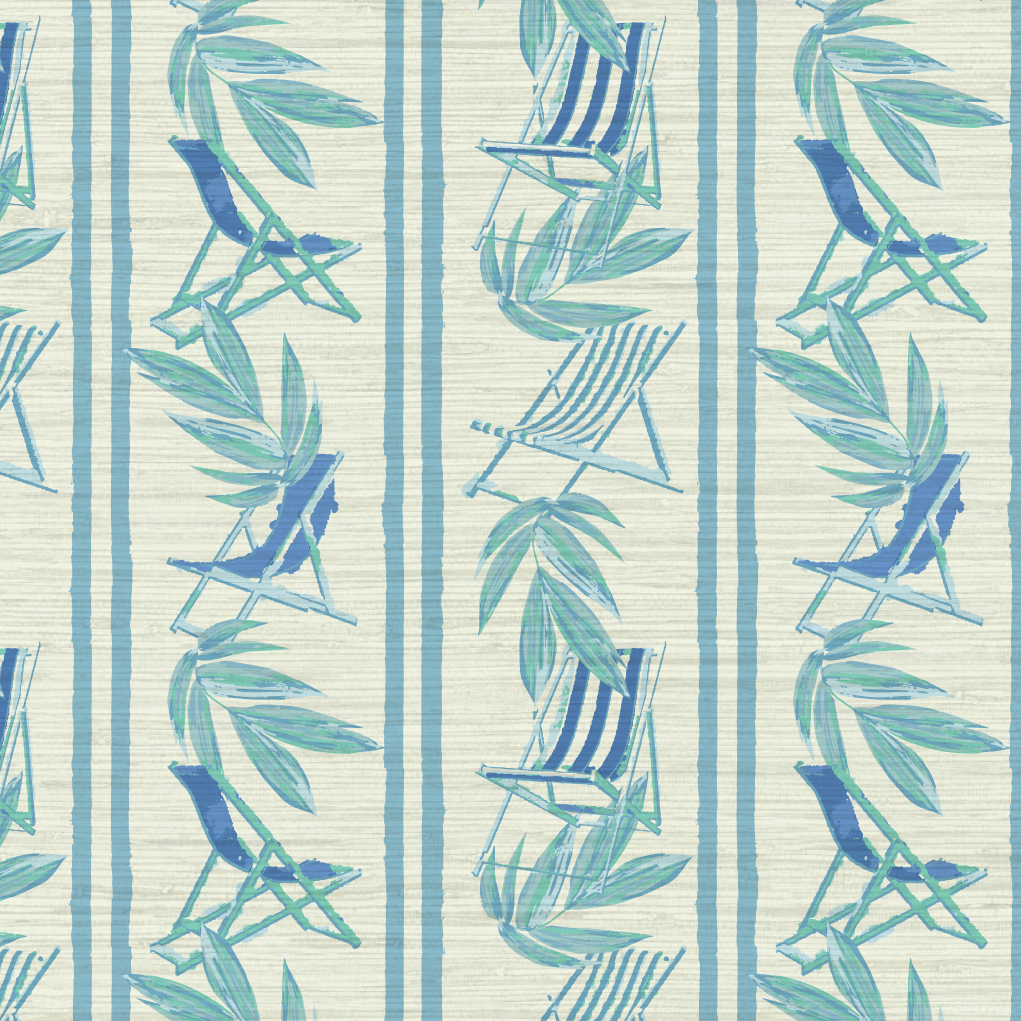 Beachcomber Striped Beach Chairs Wallpaper