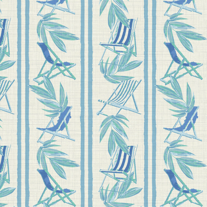 Beachcomber Striped Beach Chairs Wallpaper