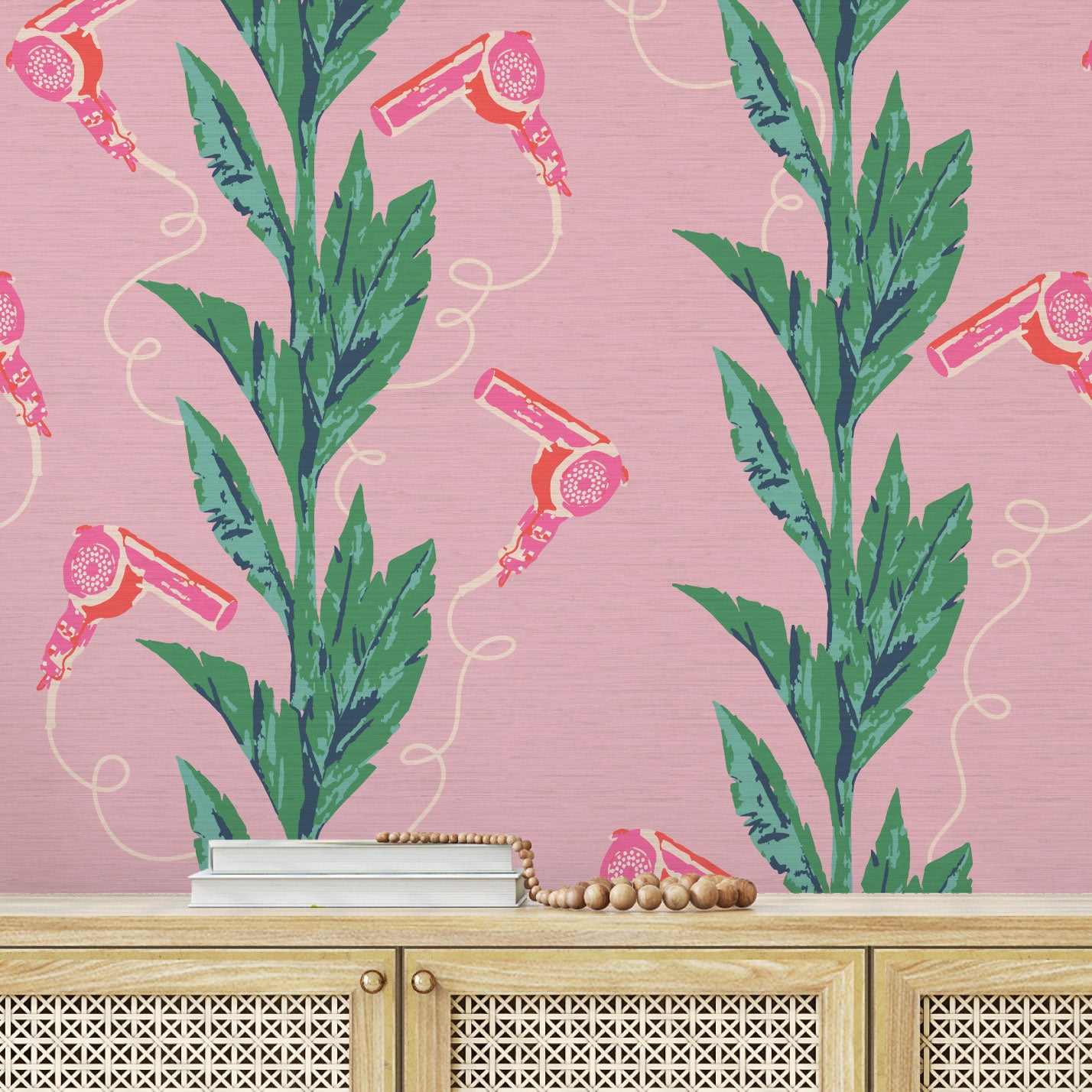 Beauty School Dropout Blowdryer Palm Leaf Wallpaper
