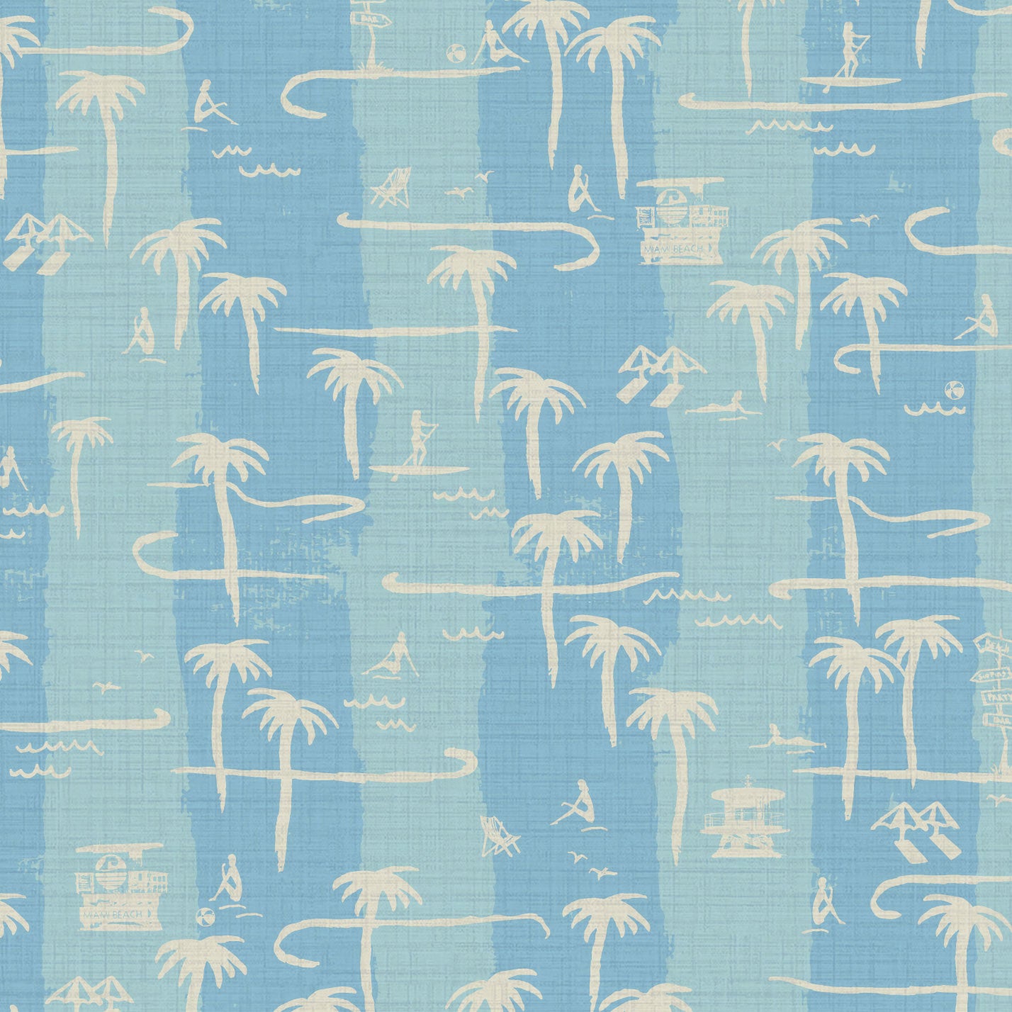 Bernie's Beach Stands Stripe Wallpaper