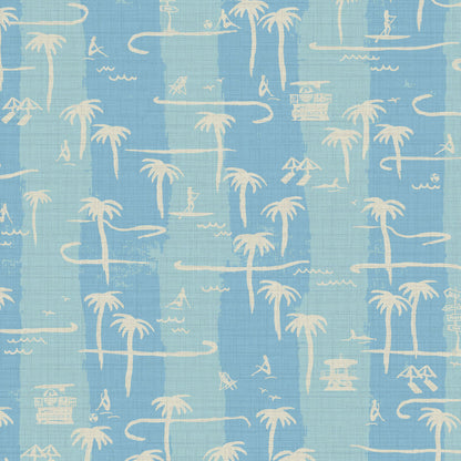 Bernie's Beach Stands Stripe Wallpaper