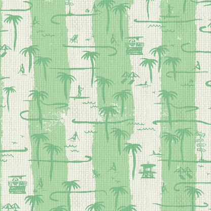 Bernie's Beach Stands Stripe Wallpaper