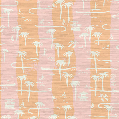 Bernie's Beach Stands Stripe Wallpaper