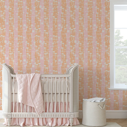 Bernie's Beach Stand Linen Wallpaper