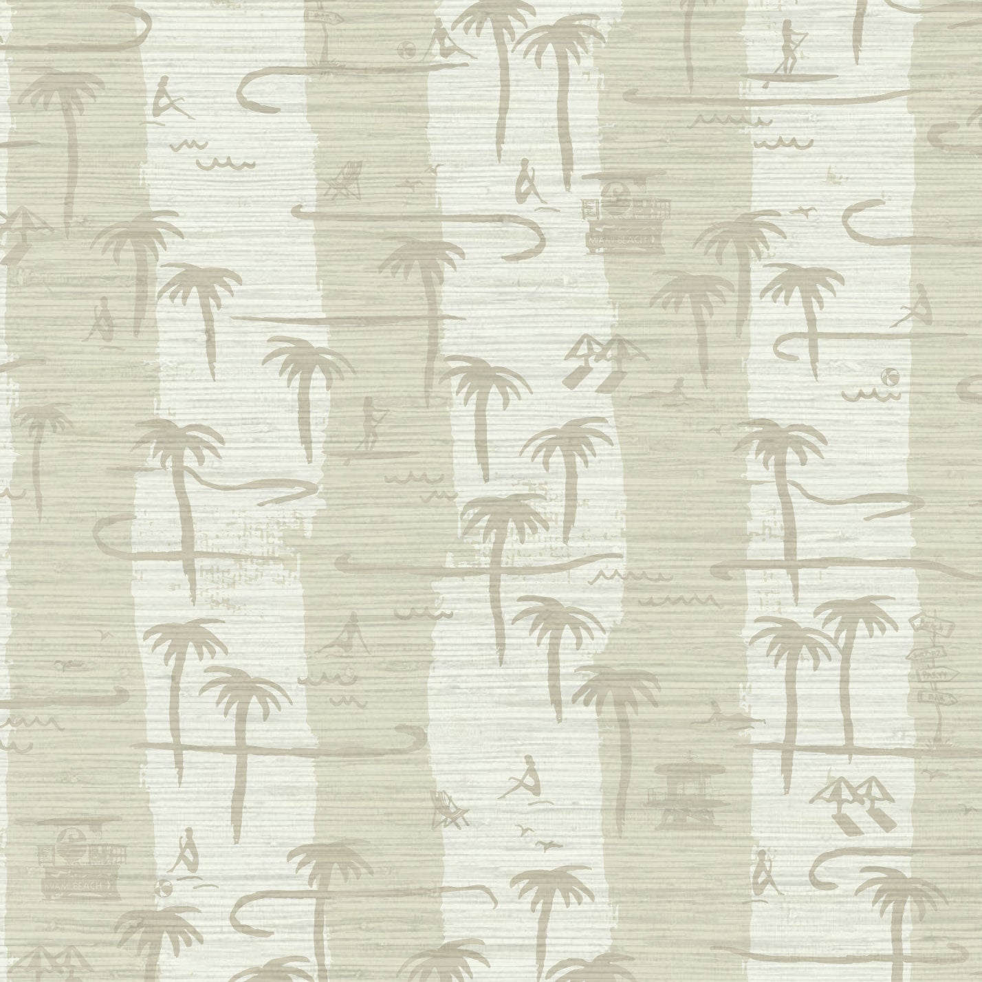 Bernie's Beach Stands Stripe Wallpaper
