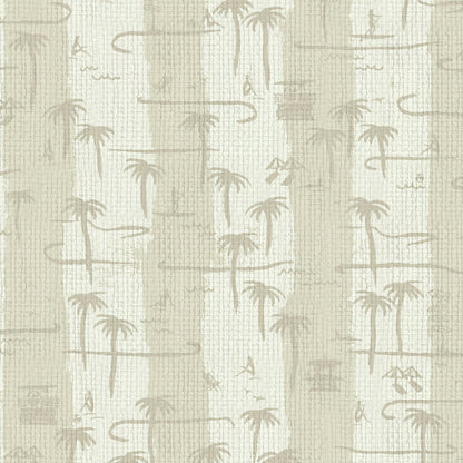 Bernie's Beach Stands Stripe Wallpaper
