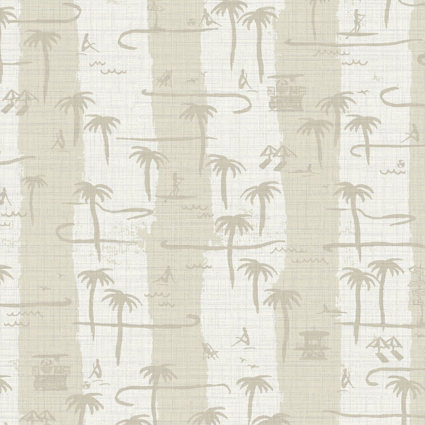Bernie's Beach Stands Stripe Wallpaper