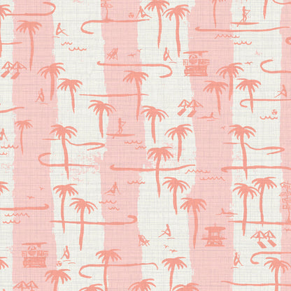 Bernie's Beach Stands Stripe Wallpaper
