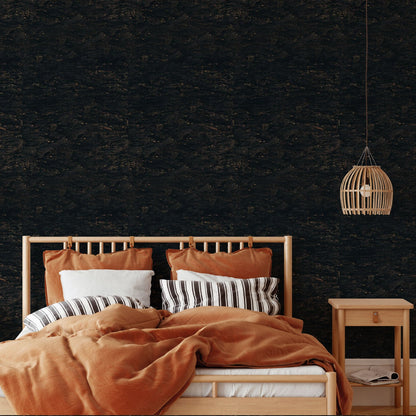 Natural Textured Eco-Friendly Non-toxic High-quality Sustainable practices Sustainability Interior Design Wall covering Bold Wallpaper Custom Tailor-made Retro chic cork nature luxury metallic shiny wood timeless coastal vacation interior design grain high-end dark brown black