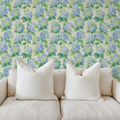 Bloom Bloom Baby Hydrangea Floral Wallpaper