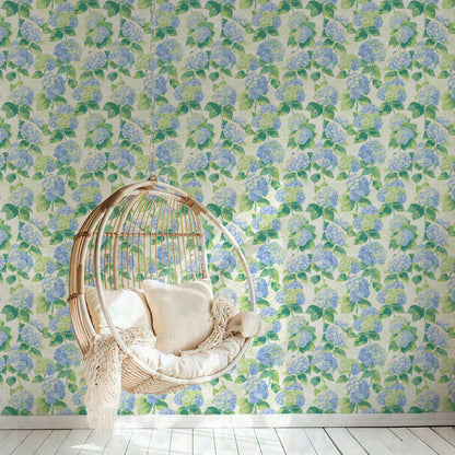Bloom Bloom Baby Hydrangea Floral Wallpaper